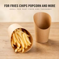 Gobelets jetables pour gaufres, en papier kraft épais, inclinés, pour frites, boîtes d'emballage pour la cuisson, coupes à glace, vente en gros, personnalisables