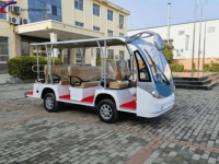 Autobús Turístico Eléctrico de 11 Plazas, 4 Filas, 72V 100Ah, Autonomía de 80-100 km, Colores Personalizados para Resorts y Zonas Turísticas, Disponible en Stock