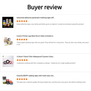 PAC KING 다크 브라운 크래프트 종이 테이프 아크릴 이지-찢어지지 않는 쓰기 가능한 정전기 방지 단면 125mic 두께 판지 씰링 포장 테이프 - Product Image 6