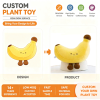 Zacht schattig bananen knuffelkussen op maat gemaakt fruit knuffel speelgoed zacht Kawaii bananen knuffelpop huisdecoratie slaapkussen