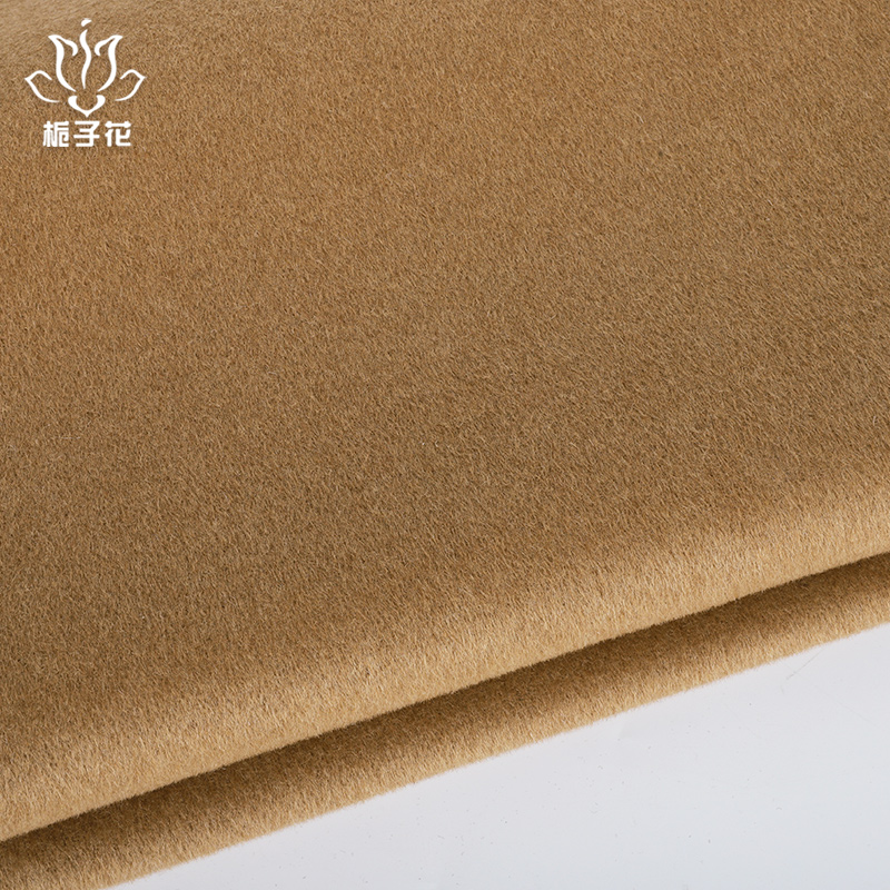 70% Wool 30% Nylon Double Face Brushed Fabric 885G/M Heavyweight Camel Coat Fabric Recyclable Eco-friendly