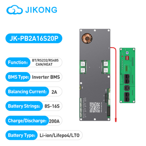 JIKONG JkBMS V19 インバーターBMS 16S 300A 48V リン酸鉄リチウムイオンバッテリー用 4.3インチ液晶ディスプレイ付 RS485/CAN/UART通信対応 - Product Image 2