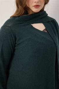 <span class=keywords><strong>Ropa</strong></span> de Otoño Personalizada para Mujer 2026, Primavera, Talla Grande, Bufanda Multiusos, Cárdigan con Cuello, Prenda de Punto Transpirable de Mezcla de Lana y Cachemira - Product Image 5