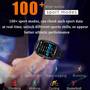 Reloj inteligente resistente KT71 de 0.96 pulgadas con pantalla cuadrada TFT, reloj inteligente deportivo a prueba de agua con llamadas y seguimiento de actividad física para Android iOS - Product Image 4