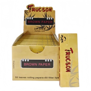 กระดาษมวนบุหรี่ TRUCSON Brown Square Classic ขนาด 1 1/4 จำนวน 50 แผ่น พร้อมทิปกรอง 50 แผ่น+50 ทิป/เล่ม 24 เล่ม/กล่อง - Product Image 6