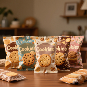 Tùy Chỉnh Cá Nhân Thiết Kế Kỹ Thuật Số In Thực Phẩm Cấp Trở Lại Con Dấu Cookie Túi 200G 300G Đồ Ăn Nhẹ Món Tráng Miệng Bao Bì Nhựa Pouch - Product Image 1