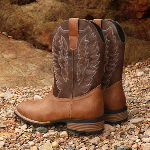 Bottes de cowboy pour homme, style populaire et très vendu, design Martin, en caoutchouc, bottes de cowboy occidentales à la mode pour homme - Product Image 6