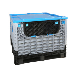 Foldable Bulk Container Plastic Pallet Bin Space Saving Transport <b>Crate</b> for Industrial Logistics - Product Image 4