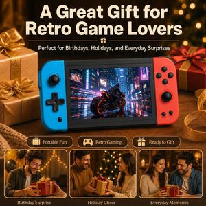 Yuou <b>Handheld</b> Game <b>Console</b> 4.5-Inch Screen Aluminum Alloy RGB Classic <b>Retro</b> Design 480x854 Resolution - Product Image 5