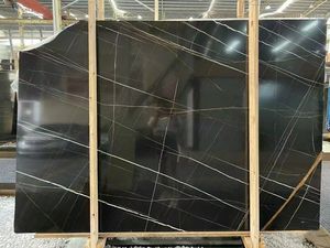 Prix usine Noir Aziza marbre noir avec veines d'or blanc dalles <span class=keywords><strong>de</strong></span> marbre Dorato polies pour comptoir <span class=keywords><strong>de</strong></span> salle <span class=keywords><strong>de</strong></span> bain - Product Image 3