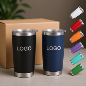Mug de voyage en acier inoxydable OEM 16oz à double paroi isolé, avec logo personnalisé, mug à café en métal réutilisable, portable, pour le camping - Product Image 2