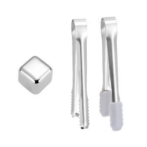 Cubetti di ghiaccio riutilizzabili in metallo quadrato in acciaio inossidabile <span class=keywords><strong>caffè</strong></span> vino limonata bevande Bar cubetti - Product Image 2