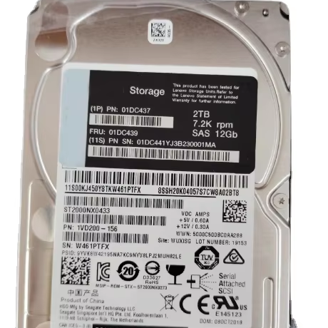 2TB disassembled server SAS hard drive, 2.5-inch SAS Model: ST2000X0433, no bad sectors, no warnings
