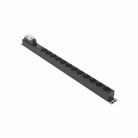 Barre d'alimentation (PDU) 12 voies standard français avec disjoncteur et protection contre la foudre, cordon d'alimentation de 2 m pour serveur