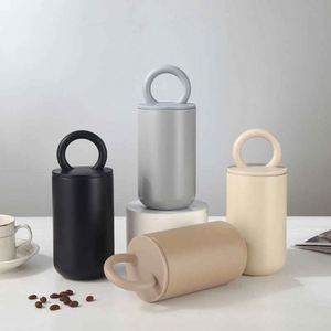 Minimalist Stainless Steel Vacuum Tumbler With Ring Lid 500Ml Double Wall Insulated For <b>Coffee</b> Travel Home Use - Product Image 1