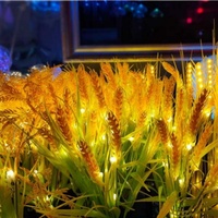 Lampes solaires de jardin à sept têtes en forme d'épi de blé et de grain de riz, 2700K, blanc chaud doux, énergie renouvelable verte