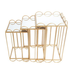 Nuovo Disegno <span class=keywords><strong>Barocco</strong></span> Europeo Mobili Per La Casa di Vetro Top Arabo <span class=keywords><strong>Oro</strong></span> In Metallo A Specchio Da <span class=keywords><strong>Tavolo</strong></span> Da Caffè - Product Image 3