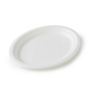 Contenedores Desechables Biodegradables Ovalados Blancos de Hoja de Palma de 9''/10''/12'' para Comida, Tacos y Llevar, Soportes de Caña de Azúcar - Product Image 3