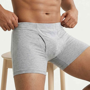 High Quality Customized Colors Plain Dyed Breathable Quick Dry <b>Boxer</b> Elastic Waistband Breathable Fabric Private Underwear - Product Image 5