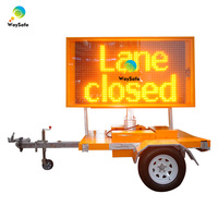 Panneaux de signalisation routière LED à messages variables Waysafe, ambre/couleur intégrale, pour remorque DMS, affichage de trafic matriciel complet portable