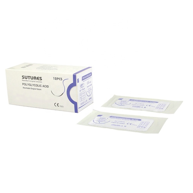 Vet Cassette Veterinary Sutures Surgical PGA Medical Veterinary Absorbable Sutures