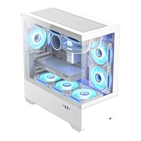 JNP Factory Matx casing komputer menara sedang kipas catu daya putih casing Game sistem pendingin air untuk PC