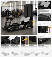 Machine à fessiers SK Commercial pour entraînement des fessiers et du bas du corps, équipement de musculation à charge libre pour salle de sport