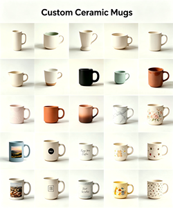 Custom Ceramic <b>Mug</b> <b>Set</b> Pastel Colors Matte Finish Minimalist Design Dishwasher And Microwave Safe Home Use - Product Image 4