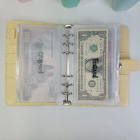 Carnet de budget personnalisé en cuir PU fantaisie, reliure à 6 anneaux, format A6, fermeture éclair, enveloppe pour argent liquide, kit de démarrage financier, planificateurs de budget