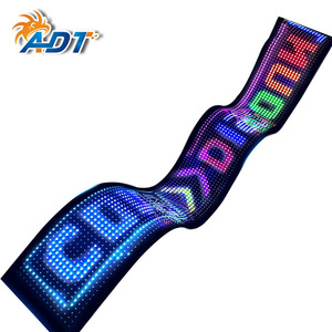 Écran matriciel LED double programmable 595 * 120 mm Pixel 1356, contrôlé par application, USB 6V, panneau LED programmable DIY, panneau LED à défilement - Product Image 3