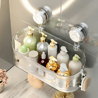 Paniers de rangement muraux à ventouse sans perçage, détachables et réutilisables pour la salle de bain, le rangement des épices et les boîtes de rangement