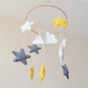 รู้สึกว่าโมบายรูปดาวและพระจันทร์สำหรับเด็กทารกที่กำลังเคลื่อนที่อยู่บนหลังม้าขายดี - Product Image 3