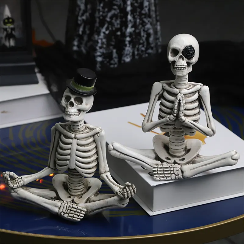 Redeco-decoración del hogar, calaveras de resina personalizadas para Halloween, artesanías, 2022