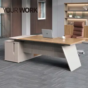 Wholesale Luxury office table High End Design commercial Executive L Shaped Ceo boss Office Desk