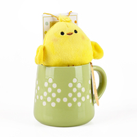 BespritGift Nouveautés Cadeau de Pâques écologique Tasse de poussin personnalisée Bonbons Poudre de cacao Marketing Coffret cadeau promotionnel pour Pâques