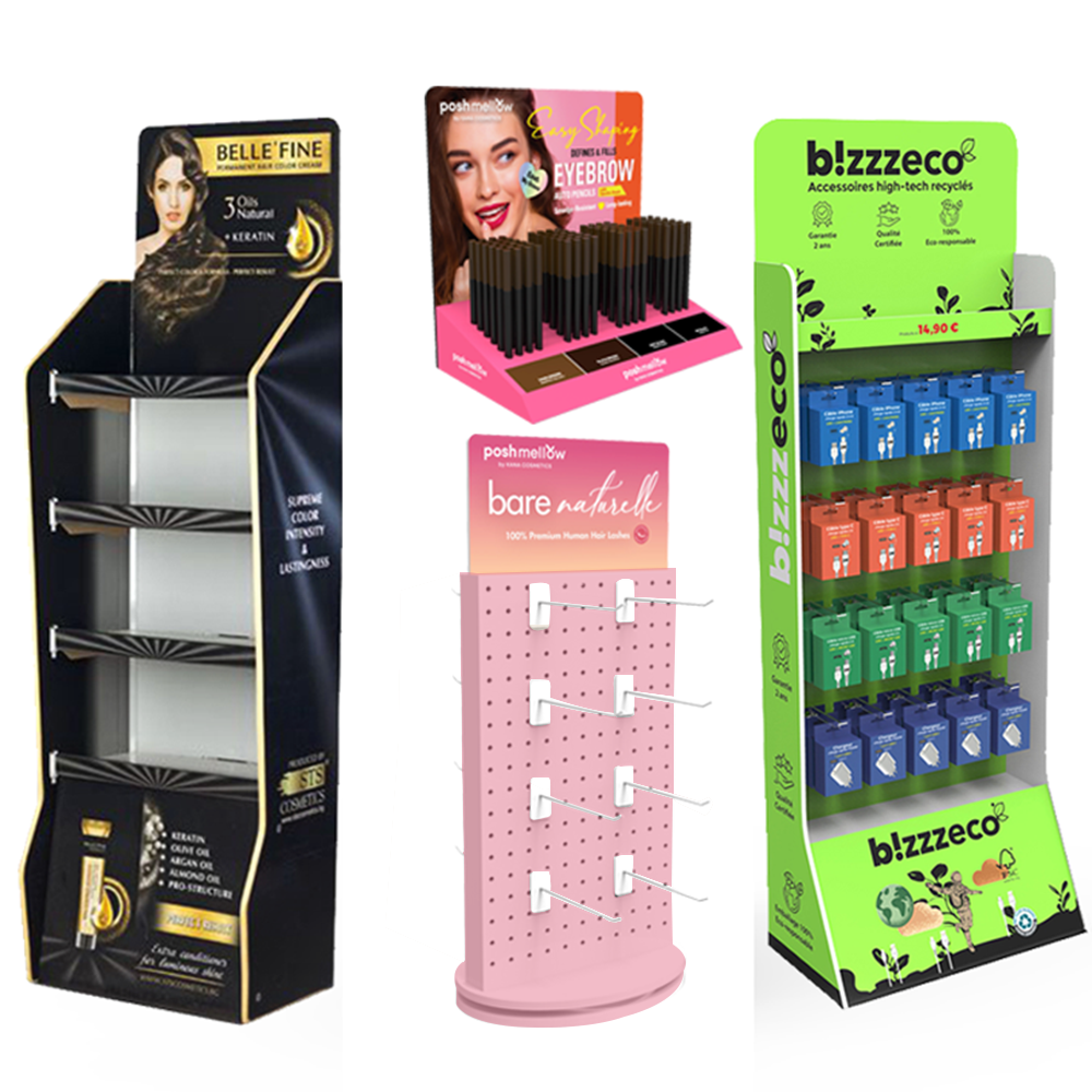 Apache Plastic Customized PVC Foam Board Display Stand Forex Floor Display Rack for Phone Accessories in Retail Store — view 1