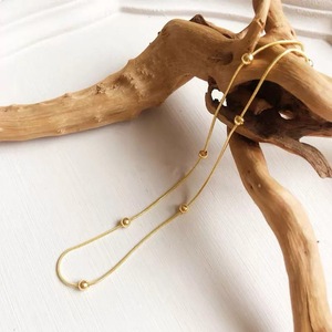 Collar Clásico Simple Básico de Cadena, Acero Inoxidable con Baño de Oro de 18k, No se Desvanece, Joyería Minimalista de Cadena Espiga/Serpiente - Product Image 4