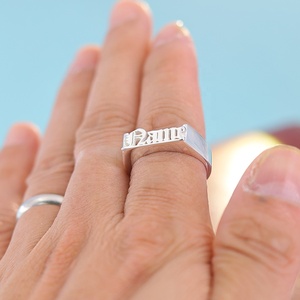 Stainless Steel 3D Name Custom <strong>Ring</strong> Letters <strong>Initial</strong> Personalized <strong>Rings</strong> Unisex Hip-Hop Punk Finger <strong>Ring</strong> - Product Image 5