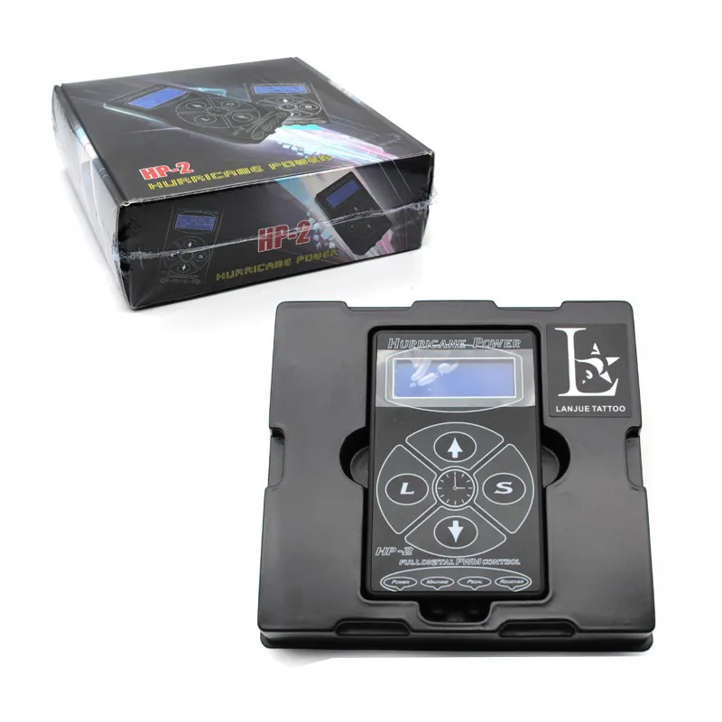 BerLin Tattoo Netzteil HP-2 Dual Intelligent Digital LCD Rotary Tattoo Netzteil Kit mit Kabel Passend für alle Tätowierungen