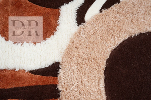 Ensemble de tapis modernes à motif floral, tuftés à la main, en viscose, soie et laine, à bords asymétriques, lavables, antidérapants, taille personnalisable, pour la maison - Product Image 2