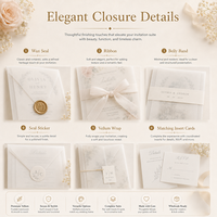 Sobre de Papel Translúcido con Estampado en Caliente Brillante y Borde Decorativo para Invitaciones de Boda, Experiencia de Desempaquetado Inigualable