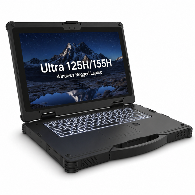 1000nits High Brightness Rugged Laptop 14/ 15.6'' Windows 11 Pro Intel Core Ultra 5/7 AI PC Outdoor Industrial Computer Laptop