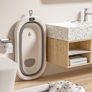 Bañera Plegable Grande de Plástico para Bebés con Función Reclinable para Recién Nacidos y Niños Pequeños, Artículos para el Cuidado del Bebé - Product Image 3