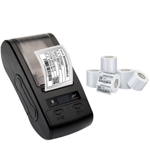 DeTong DT60S 2 Inch Portable Thermal Transfer Printer Android IOS Asset Tag Label Machine