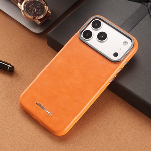 New PU Leather Magnetic Cell Phone <b>Case</b> for <b>iPhone</b> 17 <b>12</b> 13 Pro Max 14 15 16 Plus 17 Air Wireless Charging Protective Back Cover - Product Image 1