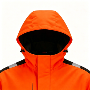 Veste de sécurité en nylon haute visibilité pour soudeurs, vêtements de sécurité réfléchissants en cuir avec réflecteur - Product Image 3