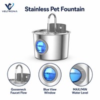 Fuente de Agua para Mascotas de Acero Inoxidable al por Mayor, Dispensador de Agua Automático Circular Redondo para Perros y Gatos