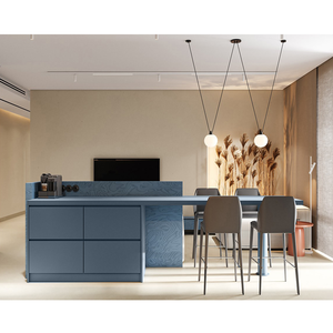 Venta al por mayor directa Personalización de toda la casa Juego de muebles de comedor sin pintura para el hogar