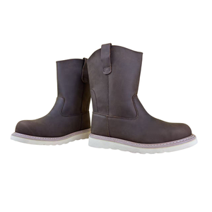 Высококачественные рабочие ботинки для нефтепромыслового производства из коровьей кожи с технологией Goodyear Welt, со стальным носком и стальной пластиной, мужские защитные ботинки - Product Image 1