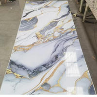 Nouveau design, vente chaude, panneau mural doré, feuille de marbre UV, panneau mural en PVC pour la décoration intérieure